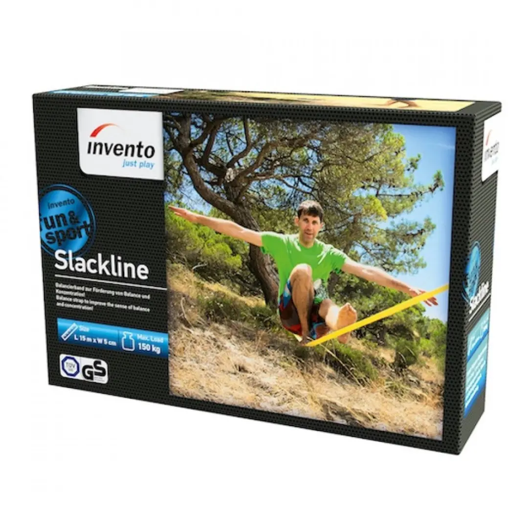 Sporti HQ Inspiration Slackline 15m - Geel - afbeelding 5 van 6