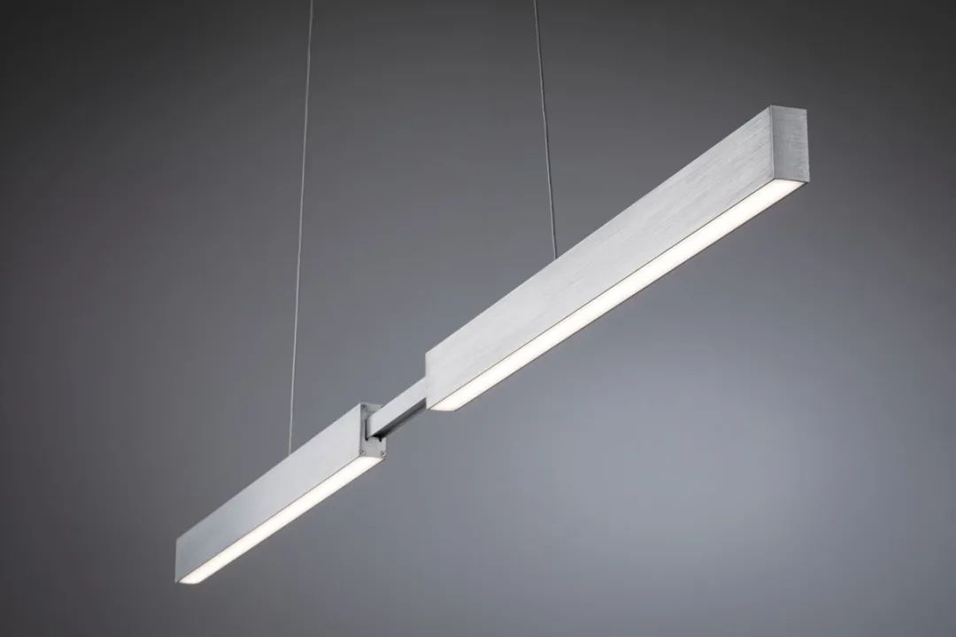 Paulmann LED Hanglamp Aptare Zigbee 2x2400lm - 2700K - Alu Geborsteld