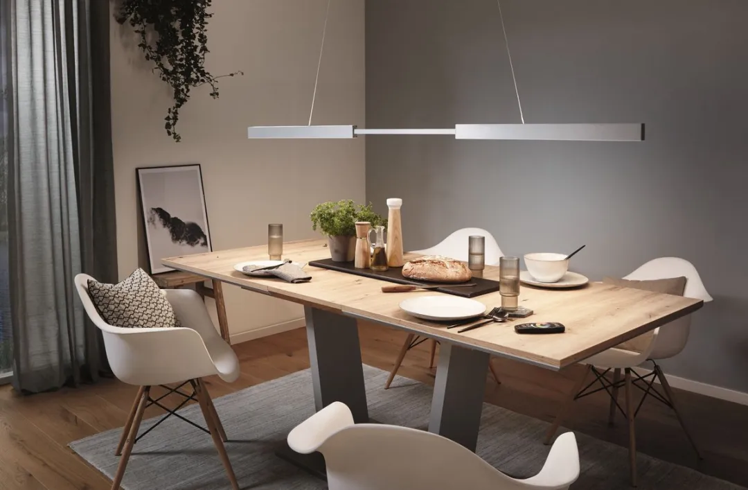 Paulmann LED Hanglamp Aptare Zigbee 2x2400lm - 2700K - Alu Geborsteld
