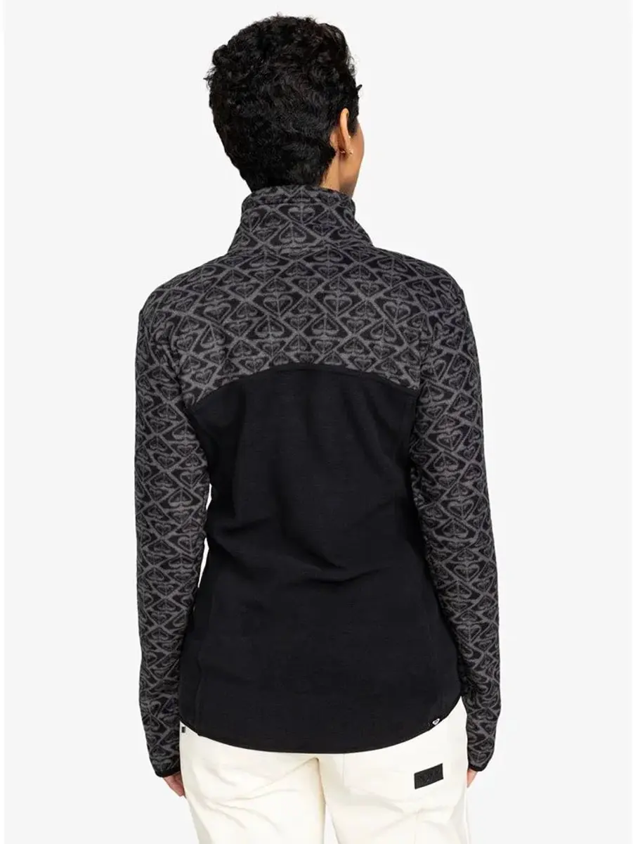 Roxy Sayna Fleece Half Zip Dames - Zwart - L - afbeelding 2 van 4
