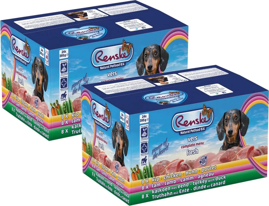 Renske Adult Multidoos Honden Natvoer - 2x24x395g
