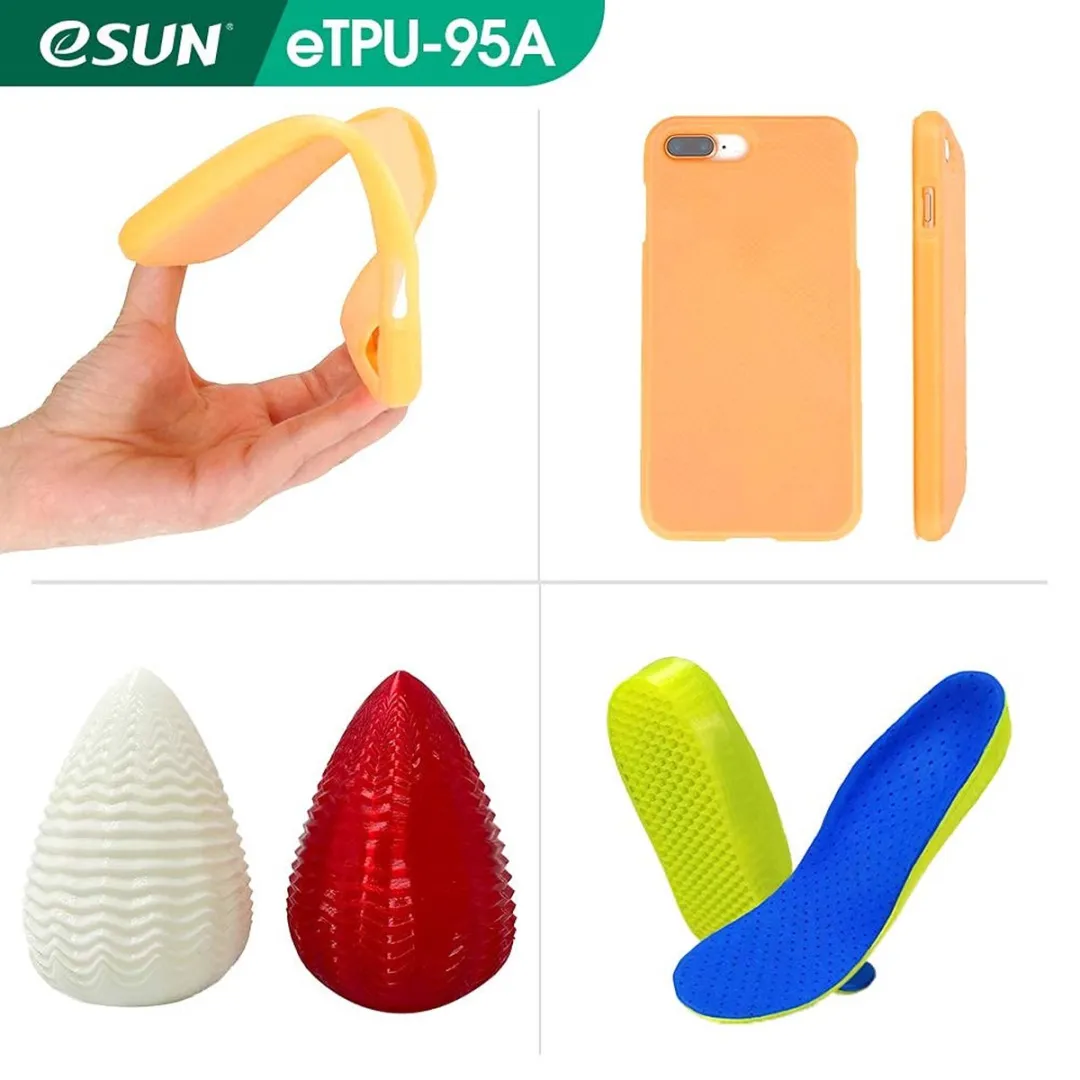 ESUN eTPU-95A Filament 1.75mm Transparant Oranje 1kg