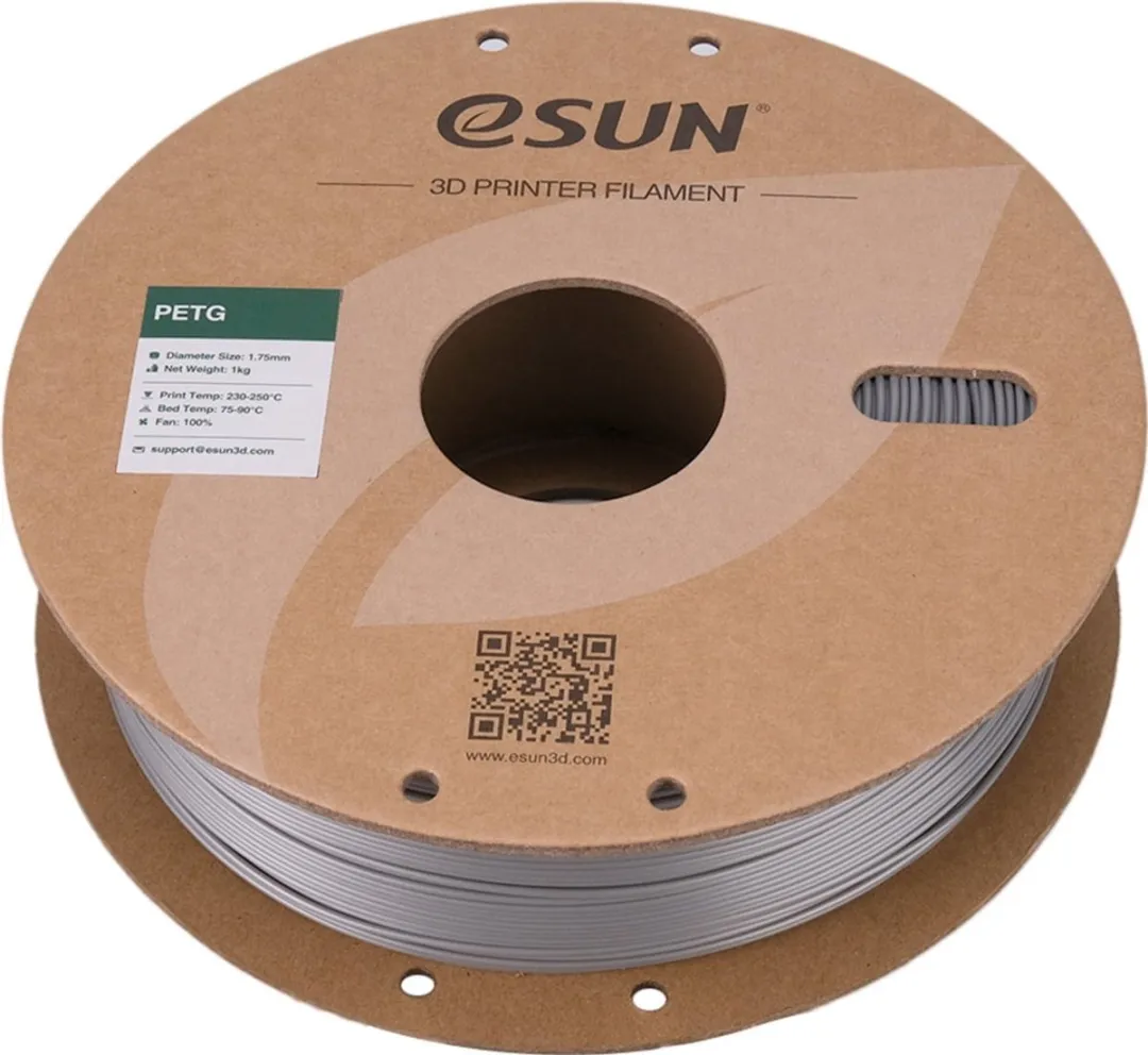 eSun PETG Massief zilver / Solid silver 1kg - 1.75mm - 3D printer filament