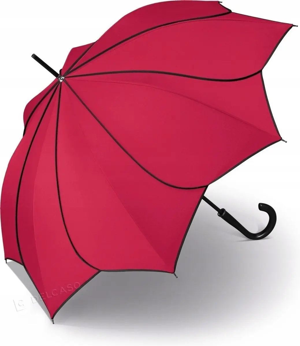 Pierre Cardin Parasol Lang Rood-Zwart