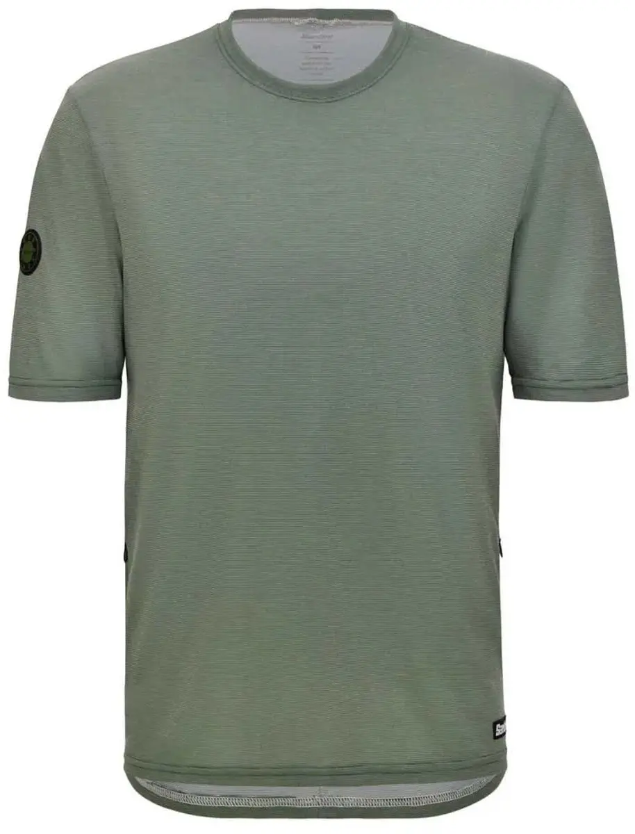 Santini Delta Line Tech T-shirt Met Korte Mouwen Groen M Man