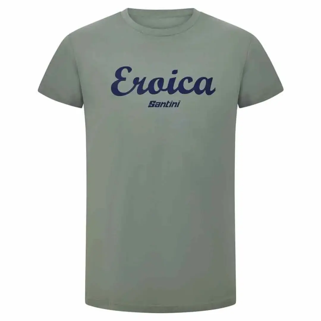 Santini Eroica Cipressi T-shirt Met Korte Mouwen Groen 2XL