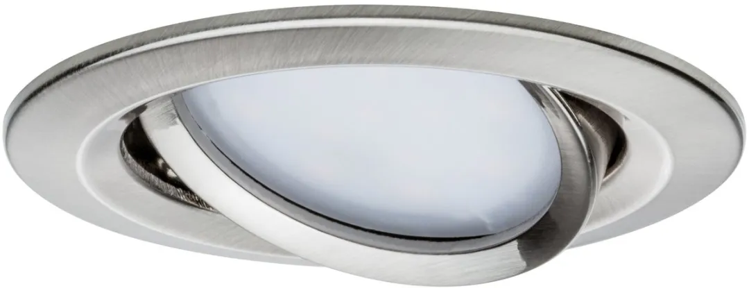 Paulmann Nova Plus Coin LED-inbouwlamp 6W 470lm 2700K - Ø84mm 50° - Staal geborsteld