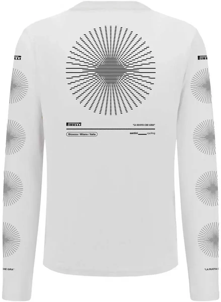 Santini X Pirelli Wheel Shirt Lange Mouwen - Wit - S - afbeelding 2 van 4