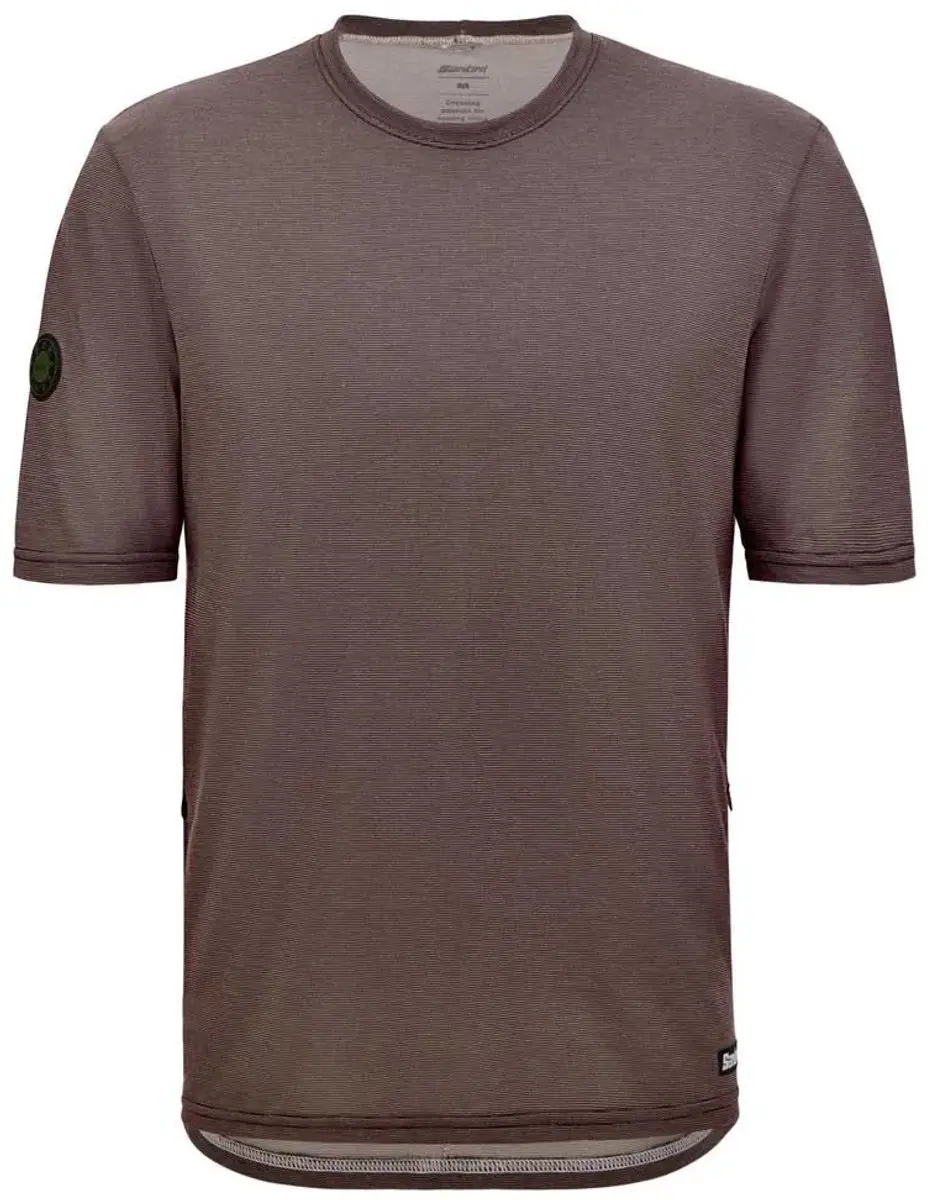 Santini Delta Line Tech T-shirt Met Korte Mouwen Bruin M Man