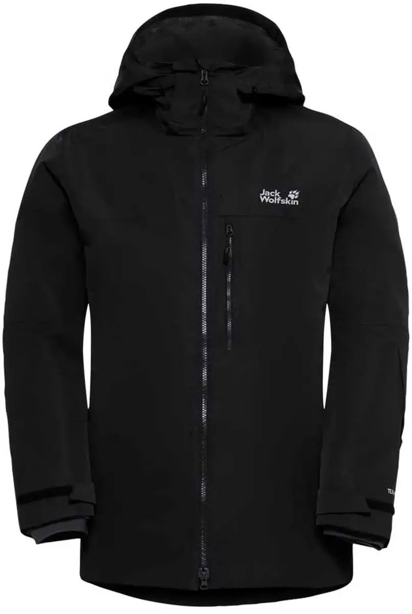 Jack Wolfskin Flowline 3in1 Afneembare Jas Zwart S Man