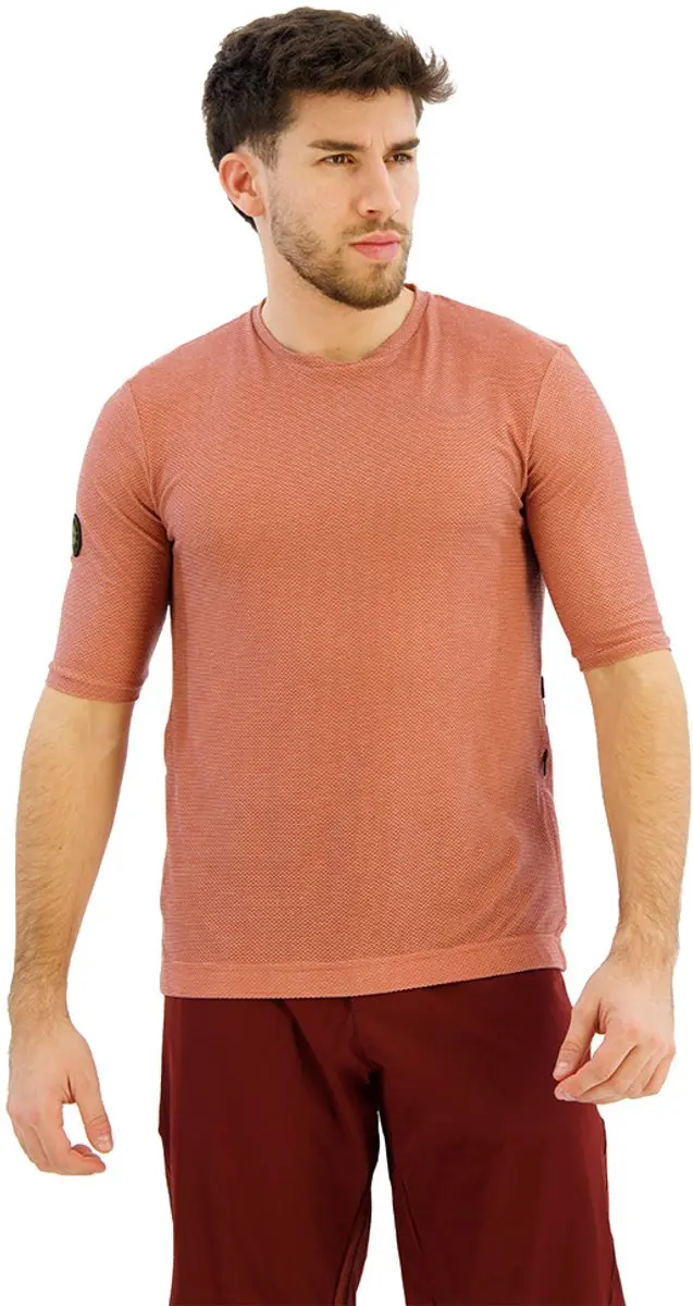 Santini Stone Slim Fit Tech T-shirt Met Korte Mouwen Oranje 3XL Man