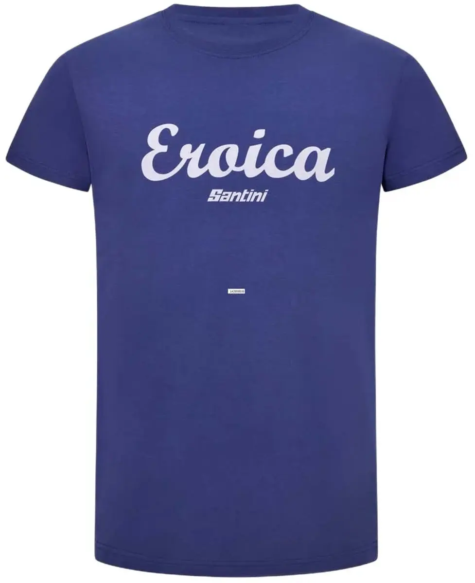 Santini Eroica Cipressi T-shirt Met Korte Mouwen Blauw 2XL