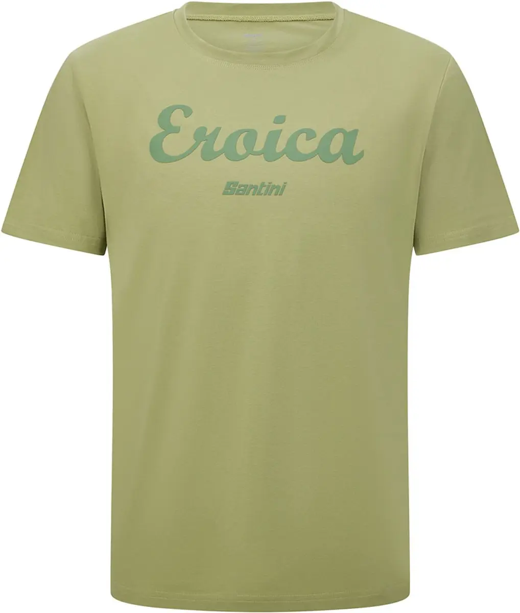 Santini Eroica Strada T-shirt Met Korte Mouwen Groen S