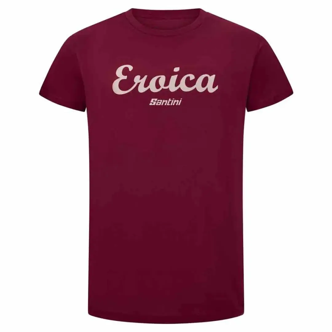 Santini Eroica Cipressi T-shirt Met Korte Mouwen Rood 2XL
