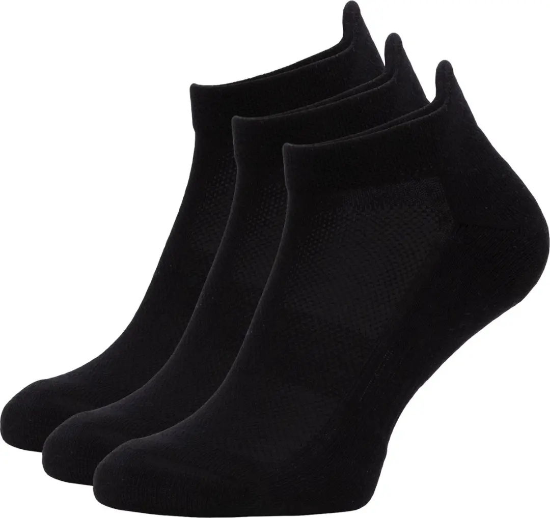 NOMAD® 3 Pack Enkelsokken Maat 39-42 | Bio Katoen Wandelsokken 3-pack Zwart | Naadloos | Dames & Heren | Medium demping | Elastische wreef band
