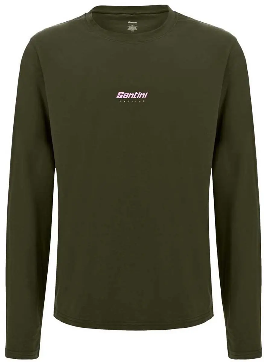 Santini T-shirt Met Lange Mouwen Groen M