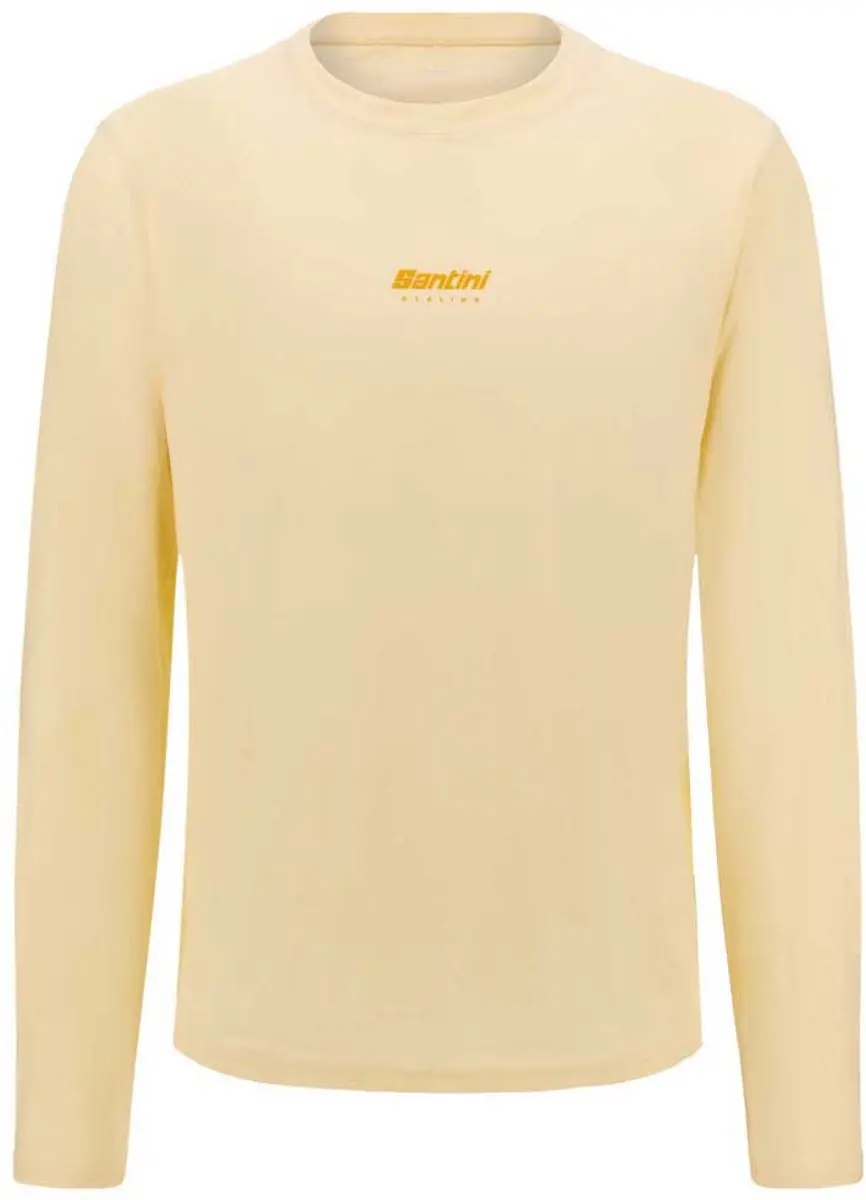 Santini T-shirt Met Lange Mouwen Geel S