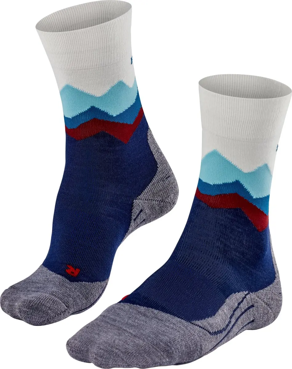 FALKE TK2 anti-blaar dik wol functioneel materiaal wandelsokken dames blauw