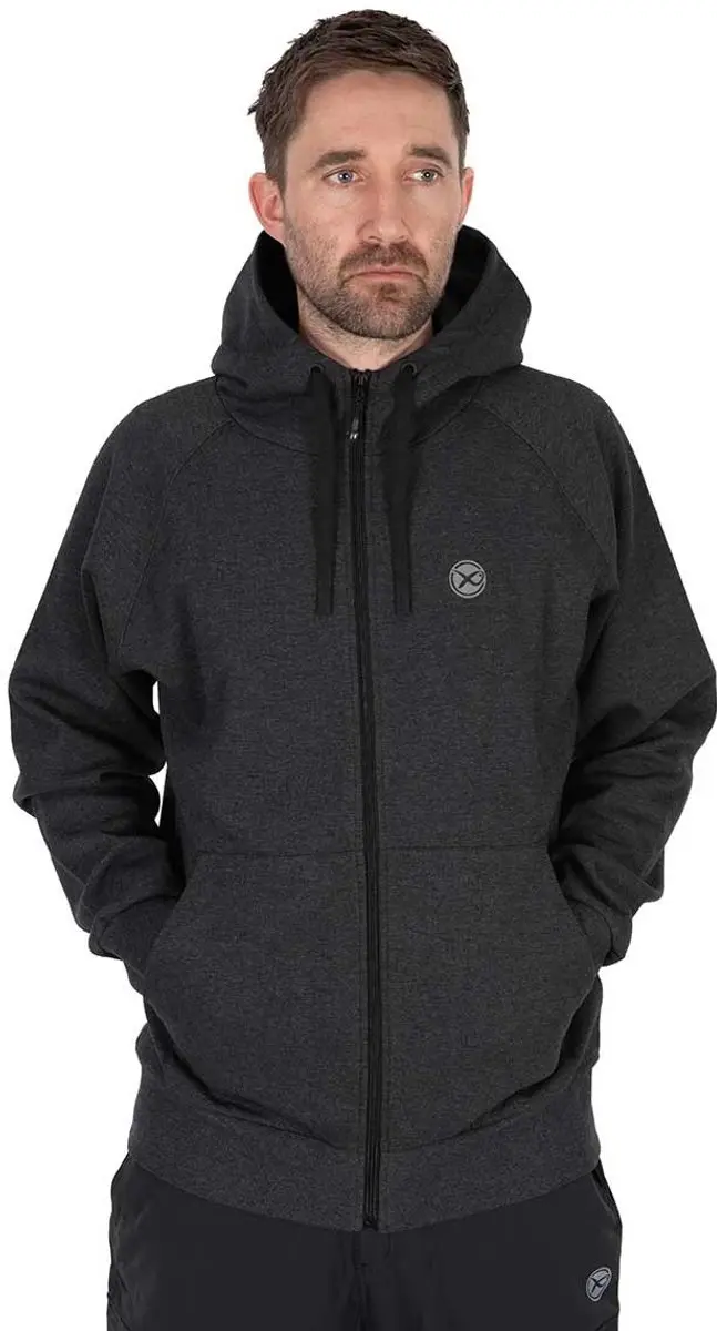 Matrix Charcoal Marl Zip Hoody