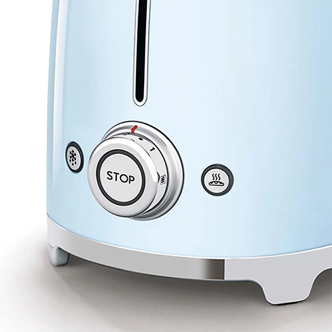 Smeg TSF01PBEU Broodrooster Pastelblauw - 2x2 - 950W