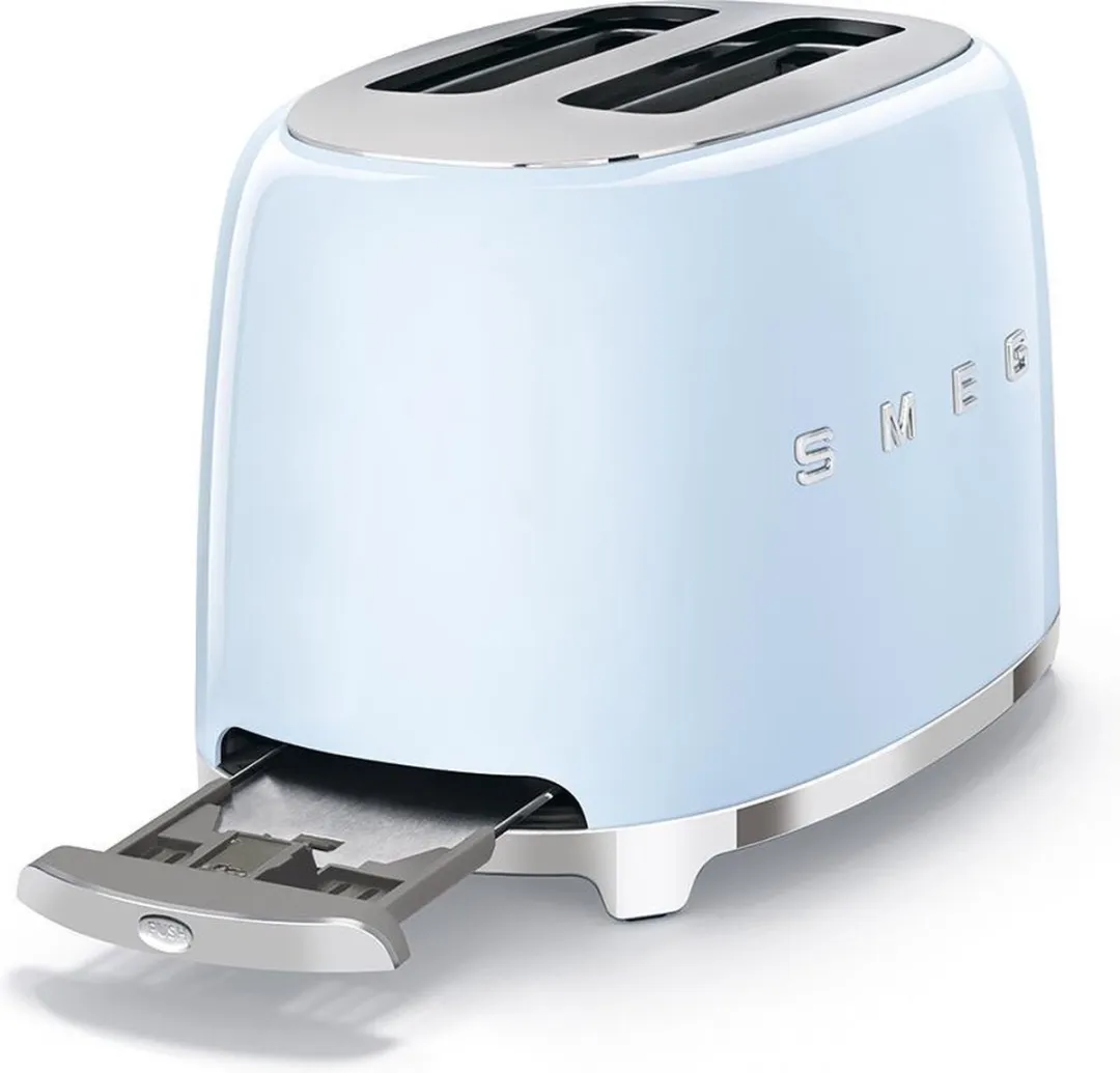 Smeg TSF01PBEU Broodrooster Pastelblauw - 2x2 - 950W