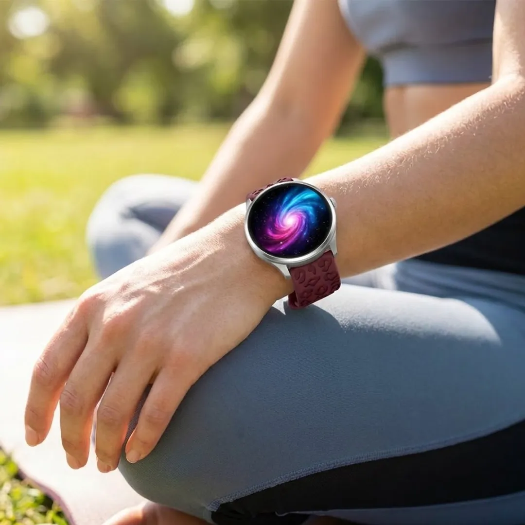NUVEX Bordeaux Silicone Horlogeband 22mm - Geschikt voor Samsung Galaxy Watch 3/4