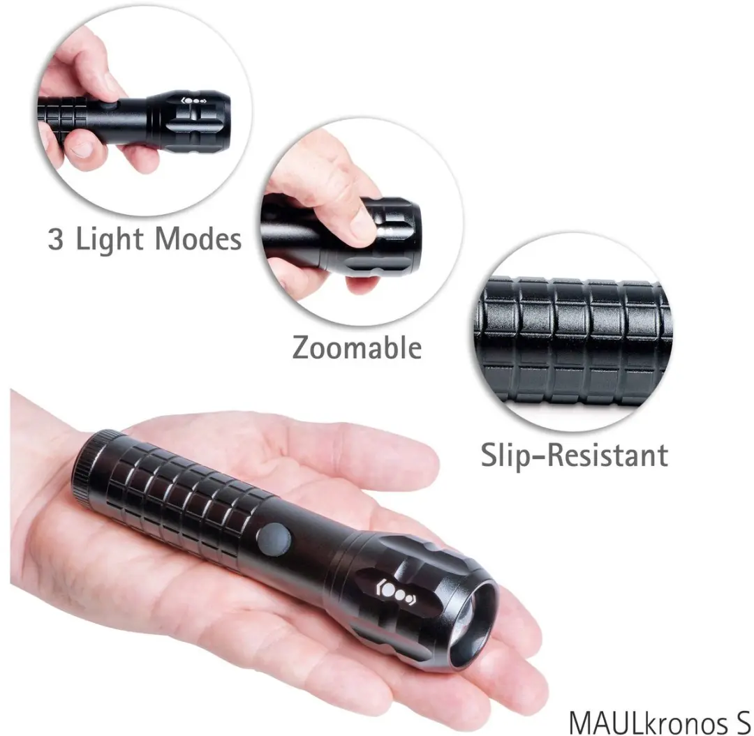MAUL MAULkronos S LED Zaklamp 14cm - Zwart - afbeelding 4 van 6
