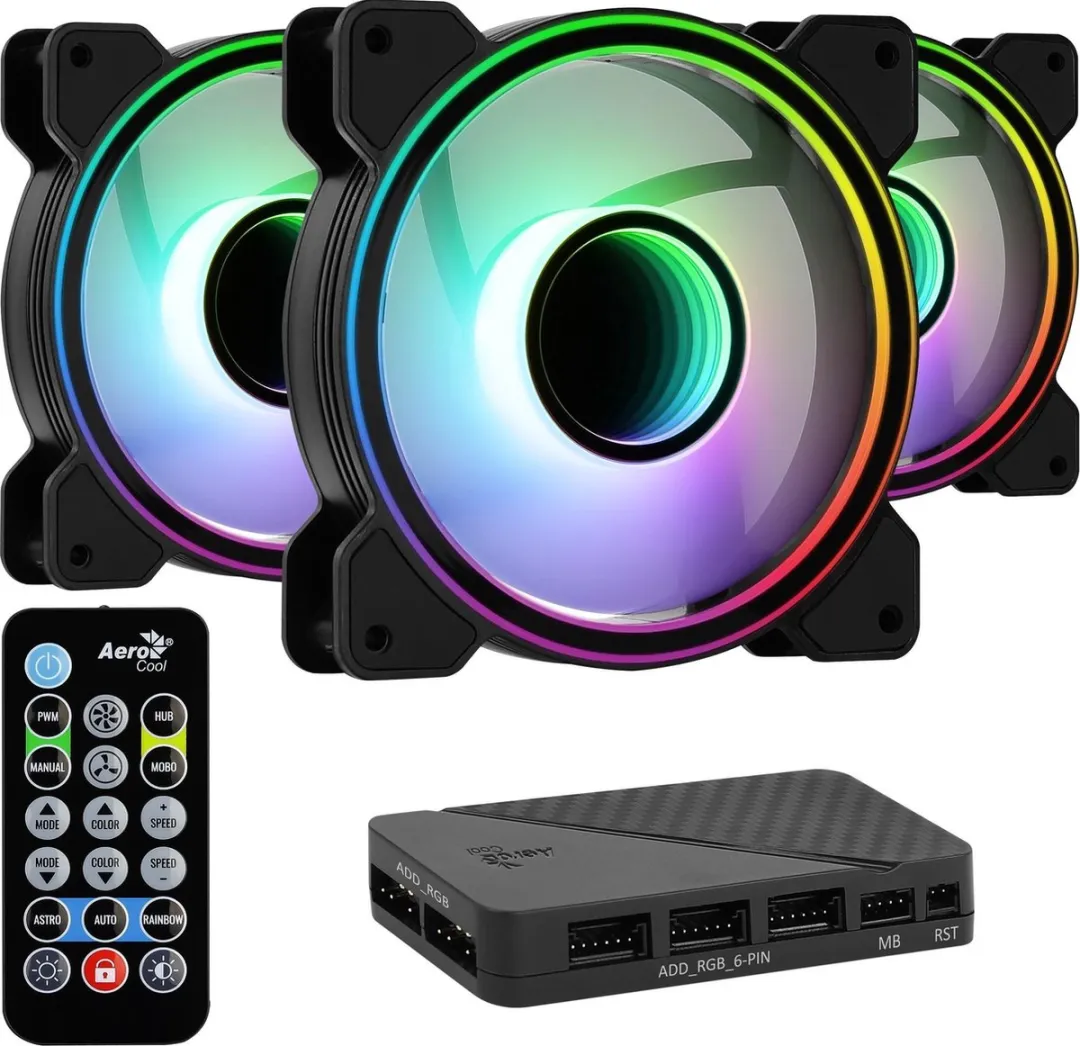 Aerocool Mirage12PRO 12V ARGB Ventilator - 3 Stuks