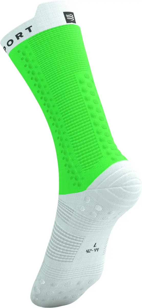 Compressport Pro Racing V4 Bike Sokken - Neongroen/Wit - afbeelding 4 van 6