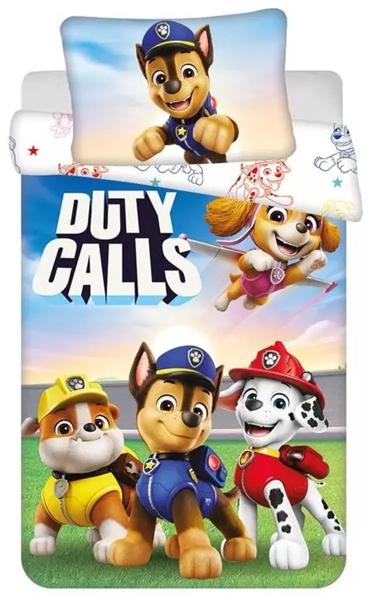Paw Patrol dekbedovertrek Duty Calls 100 x 135 cm