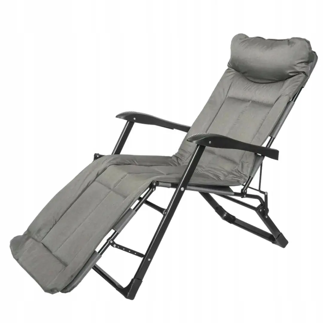 Opvouwbare campingligstoel met matras, 200kg belastbaar
