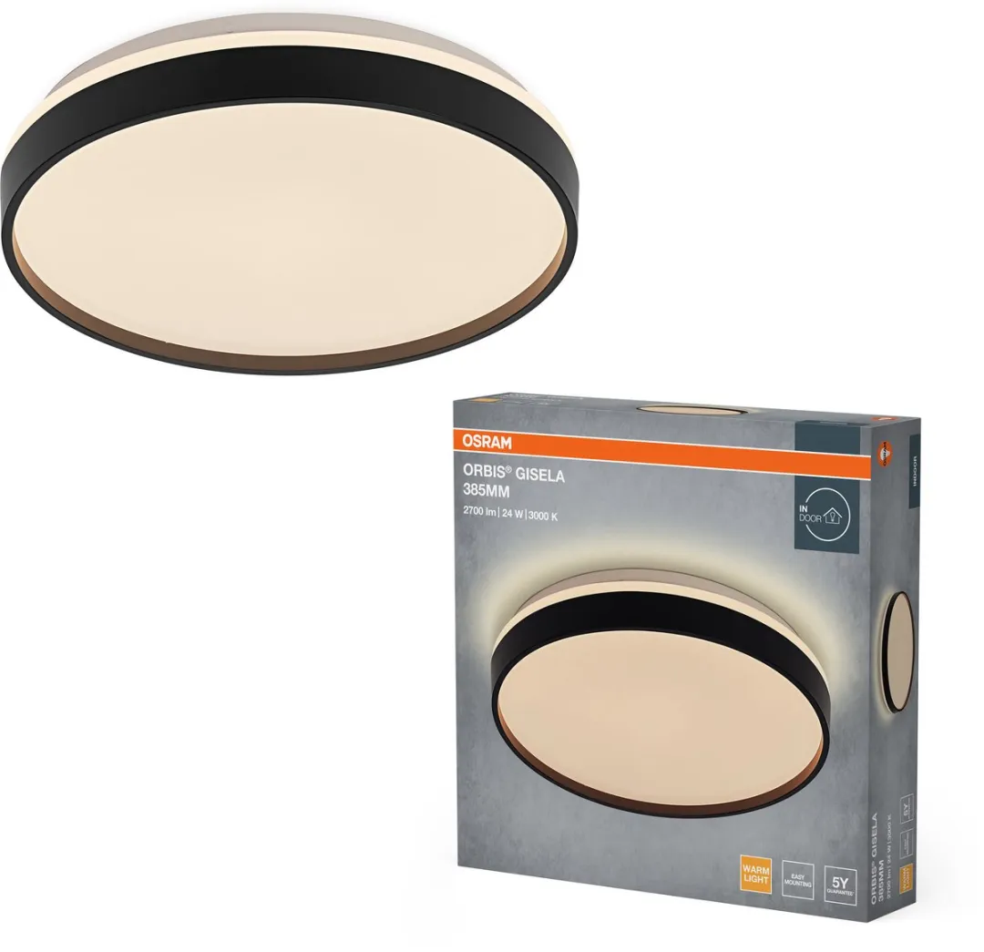 Osram Orbis Gisela LED Plafondlamp 24W - 385mm - Zwart