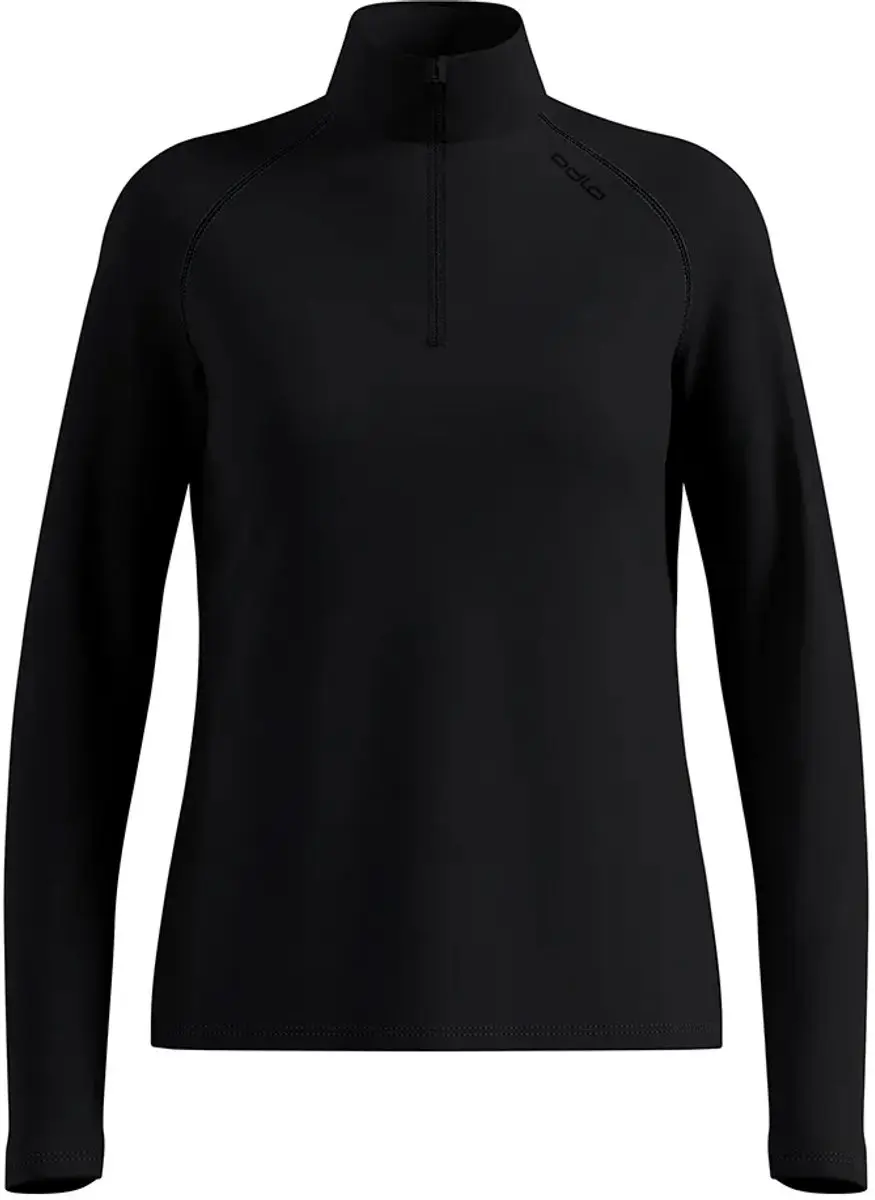Odlo Essential Warm Sweatshirt Met Halve Rits Zwart S Vrouw