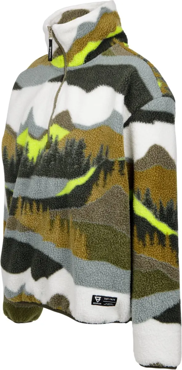 Brunotti - Reggios Teddy Fleece Jongens - Dusky Green - Fleece met Rits - Loose Fit - Dikke stof - 140 - afbeelding 2 van 6