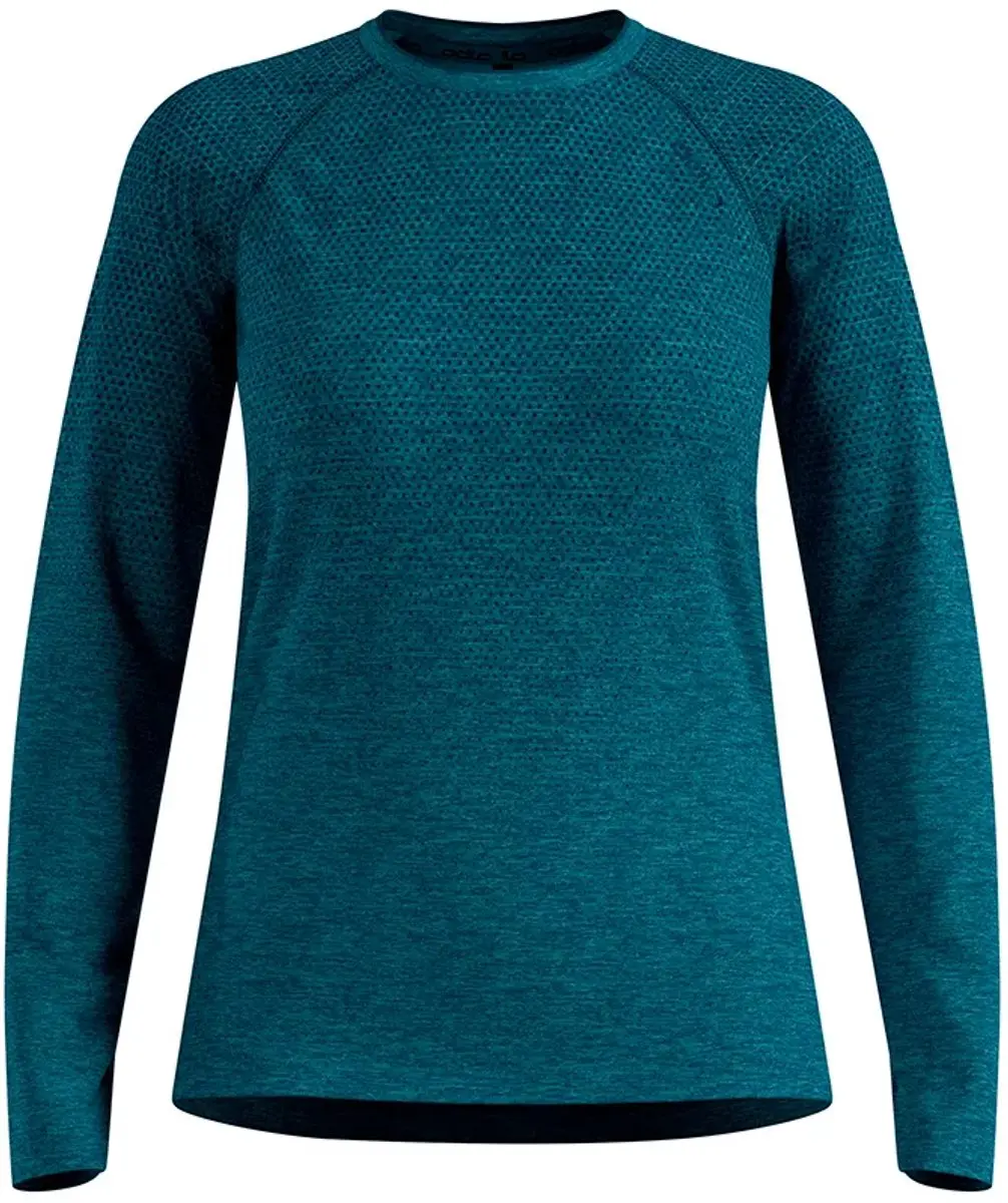 Odlo Essential Seamless T-shirt Met Lange Mouwen Blauw M Vrouw
