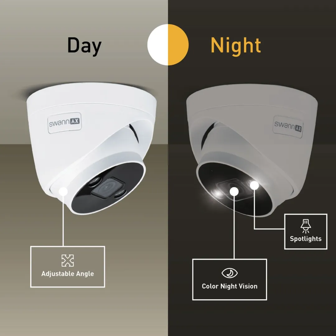 Swann AdvancedX 5MP SWNHD-ADVX5MPD-GL Spotlight IP Camera - Wit - afbeelding 6 van 6