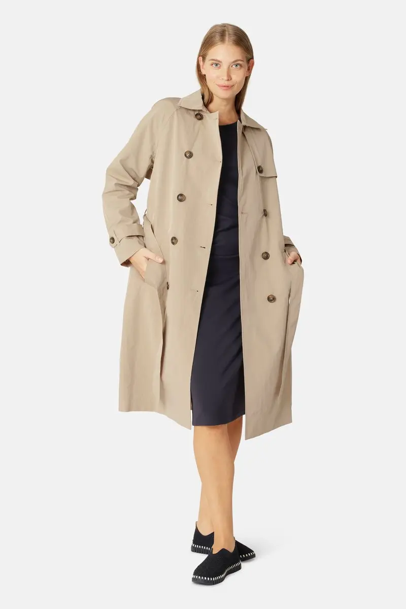 Ilse Jacobsen Hornbæk Waterdichte Trenchcoat Dames - White Pepper - afbeelding 2 van 6