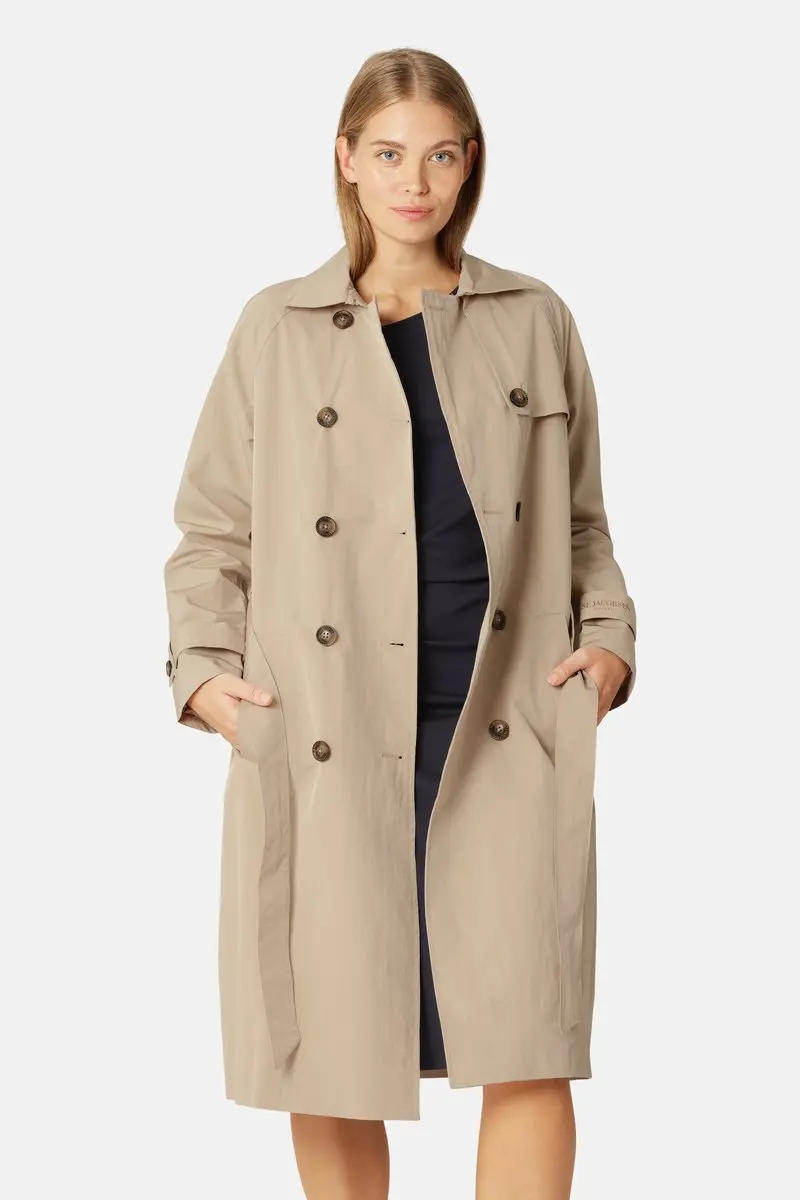 Ilse Jacobsen Hornbæk Waterdichte Trenchcoat Dames - White Pepper - afbeelding 5 van 6