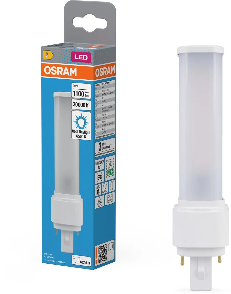 Osram Dulux LED G24d 9W 1100lm - 6500K Wit - 1 Stuk