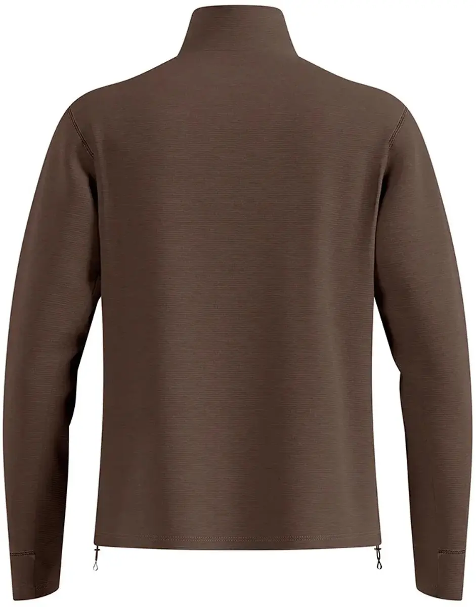 Odlo Grid Sweatshirt Met Halve Rits Bruin M Man