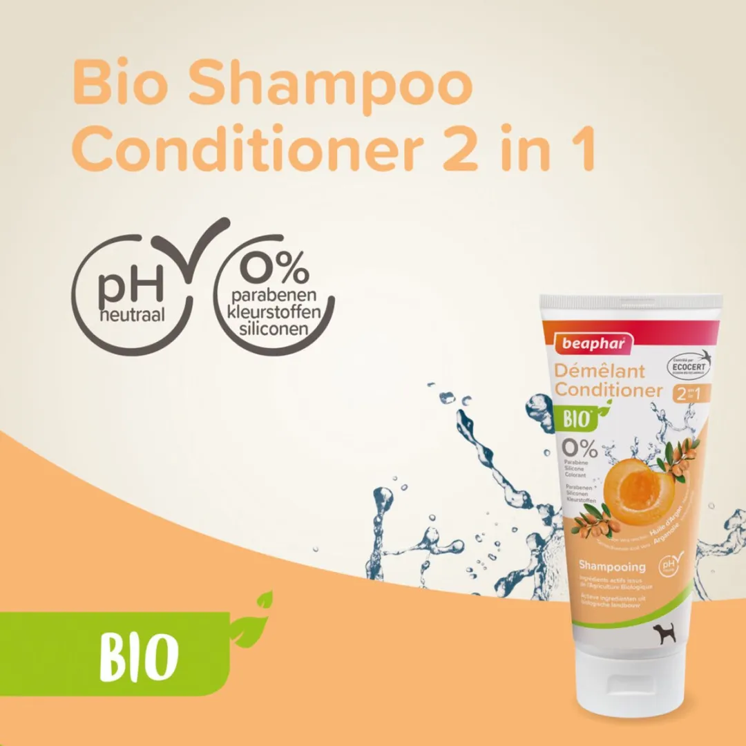 Beaphar Bio Shampoo Conditioner 2-in-1 200ml - 3x600ml