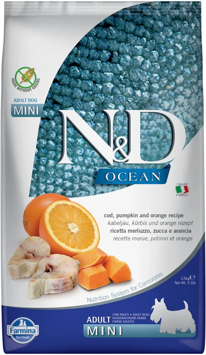 Farmina N&D Ocean Adult Mini - Kabeljauw/Pompoen 2,5kg