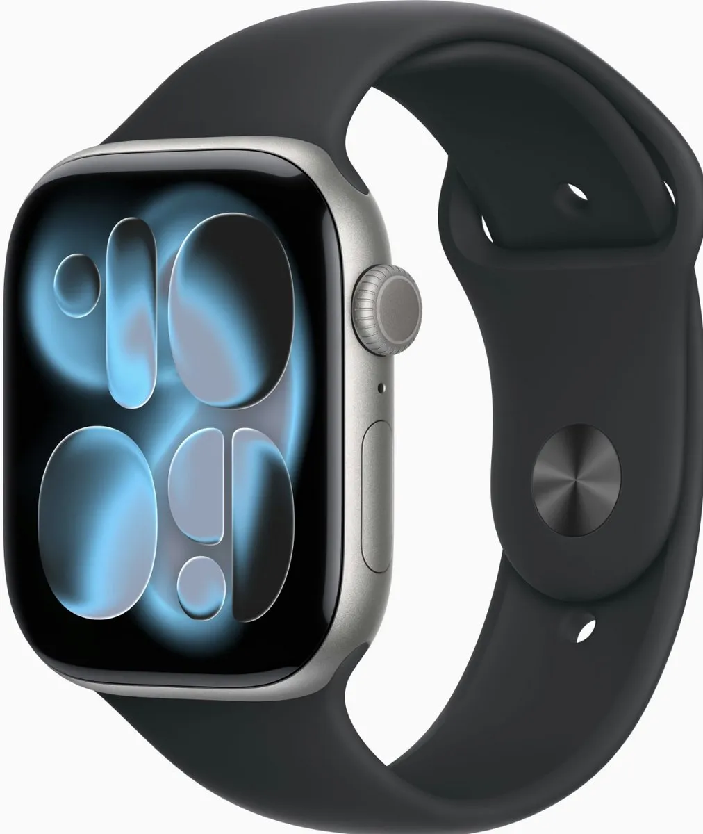 Apple Watch 11 42mm Space Grey Aluminium - Zwart Band - M/L