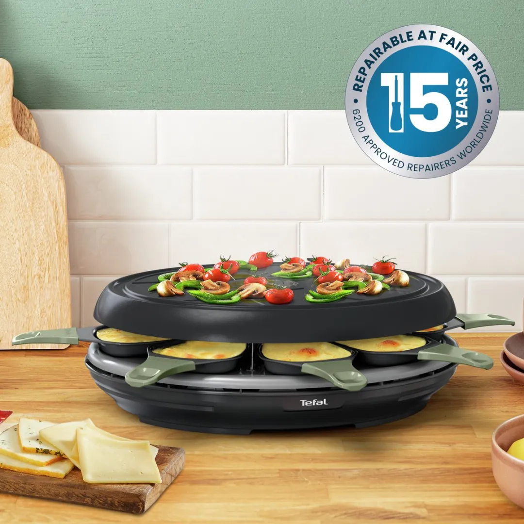 Tefal Neo Deco RE31E8 Gourmetset 8 Personen - 945W - Zwart