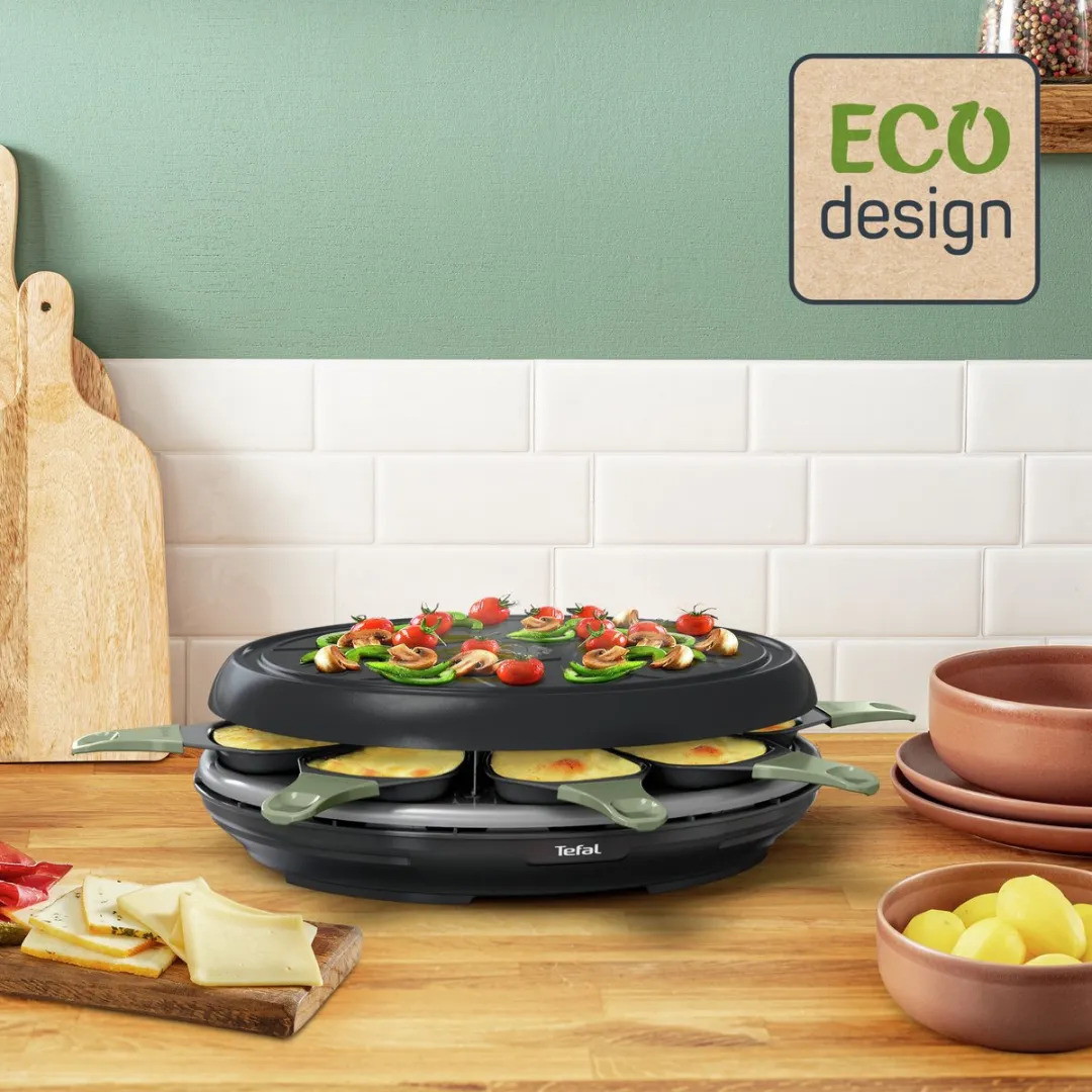 Tefal Neo Deco RE31E8 Gourmetset 8 Personen - 945W - Zwart