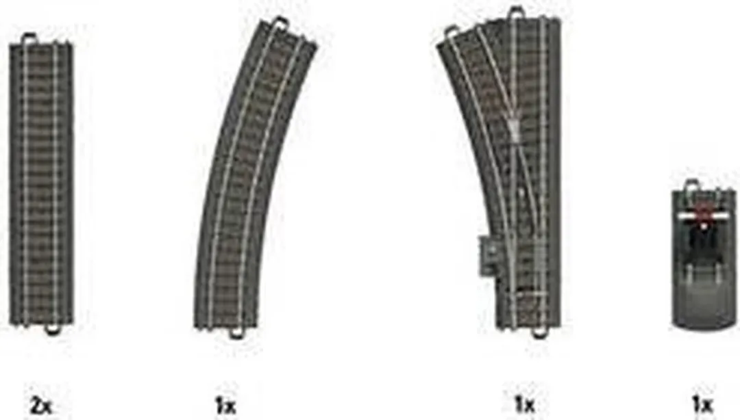 Märklin C1 C-rail Uitbreidingsset H0 - 1 Stuk - Zwart