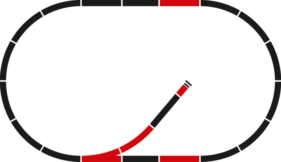 Märklin C1 C-rail Uitbreidingsset H0 - 1 Stuk - Zwart