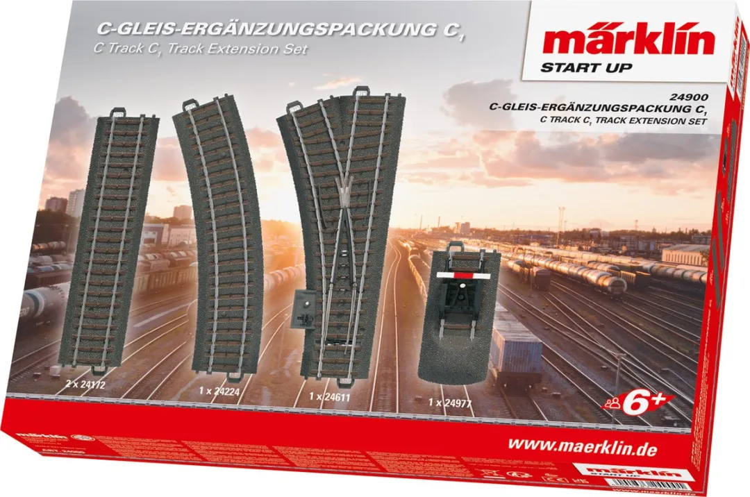 Märklin C1 C-rail Uitbreidingsset H0 - 1 Stuk - Zwart