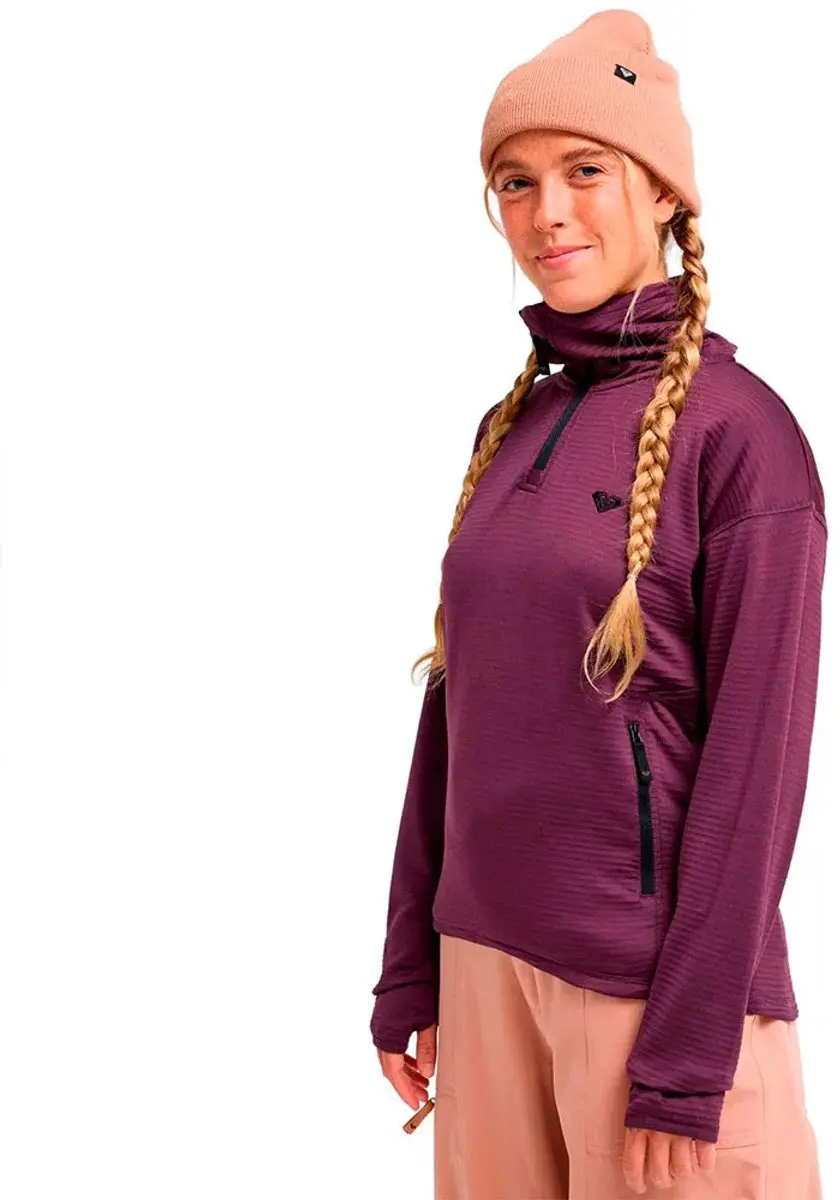 Roxy Snowstride Sweatshirt Met Halve Rits - afbeelding 3 van 3