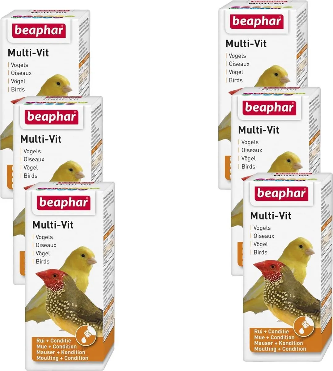 Beaphar Multi-Vitamine Vogels 20ml - 6 Stuks